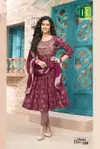 Sheen By Hirwa Naira Cut Rayon Printed Plus Size Kurti With Bottom Dupatta Wholesale Price In Surat
